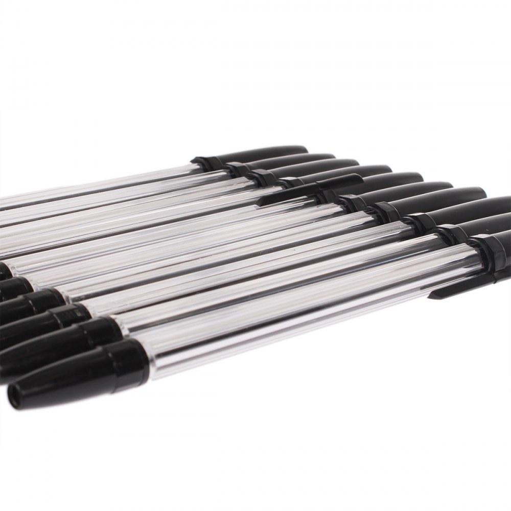 BALL PEN CRISTAL BLACK 10 PIECES STARPAK 452227